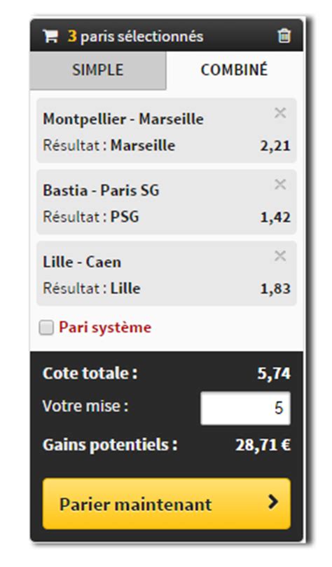 Paris sportifs : mes paris .